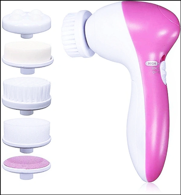 5-In-1 Smoothing Body Face Beauty Care Facial Massager (PINK)